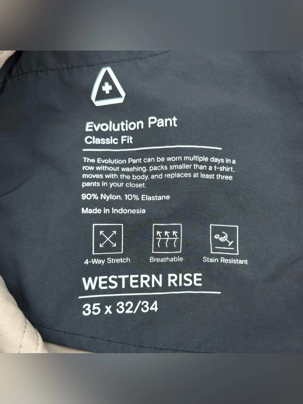 Western Rise Mens Evolution Pants 35 x 32 Classic Fit Khaki/Tan Performance B9 - Picture 4 of 9